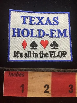 Texas Hold-em Poker Patch ~ All In The Flop ~ Gambling Cards Spades Games 71Y6 • $4.99