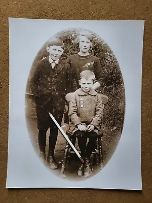 Large Photograph Of 3 Victorian Edwardian Children.  Possibly Swansea • £3.99