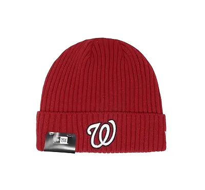 New Era Men's Beanie MLB Washington Nationals  W  Red Thermal Guard Knit Hat • $15