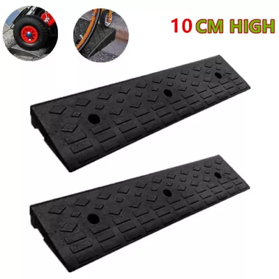 2PCS Slope Ramp Driveway Curb Ramps Curb Rubber Kerb Heavy Duty Wheelchair Ramp • $189.99