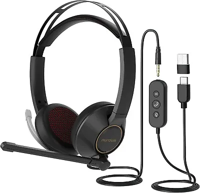 £21 • Buy NUROUM HP11-DU Wired Stereo Headset For Video Conferencing Zoom Skype - RRP £62