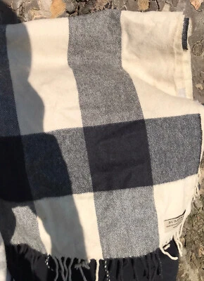£10 • Buy Burberry Vintage Camel Brown Scarf Giant Nova Check Scotland Cashmere Need Fix