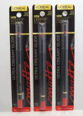 L'oreal Ultra Creamy Glide Sharpenable Lip Liner 100 Matte In Manhattan Lot Of 3 • $20