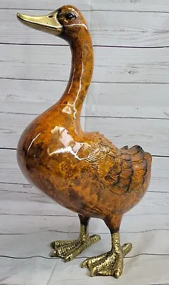 Signed Moigniez Marsh Land Duck Bronze Sculpture Marble Base Figurine Art • $249.50