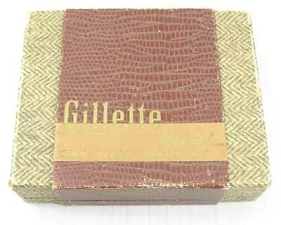 Vintage Gillette Milord Gold Adjustable Safety Razor Kit In Case-blades-box-vn • $149.99