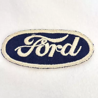 Vintage Ford Script Patch Oval Blue Sew On • $9.99