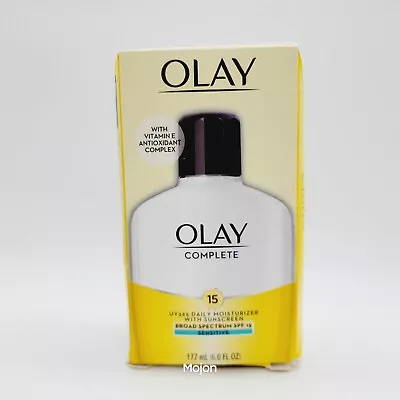 Olay Complete Daily Moisturizer For Sensitive Skin W/ SPF 15 6 Fl Oz Exp 11/25 • $12.99