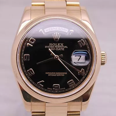 C.2000 Rolex 118205 Rose Gold Day Date Mens President Automatic Watch W Box • $20500