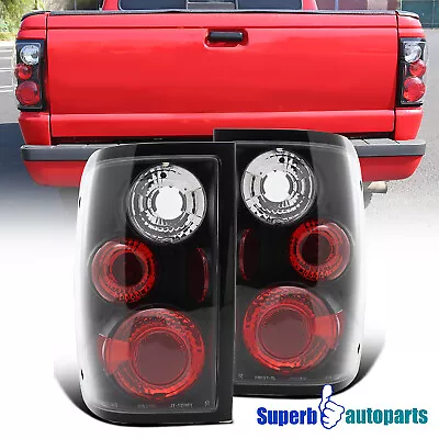 Fits 2001-2005 Ford Ranger Tail Lights Reverse Brake Lamps Turn Signal Black • $44.98