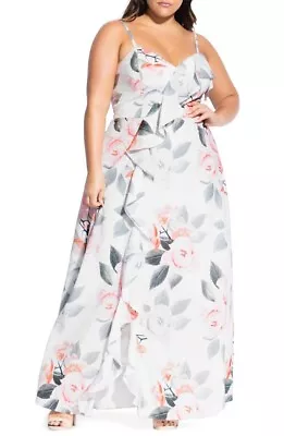 Maxi Delicate Orchid By City Chic Dress Plus Size M-18 NWT • $32