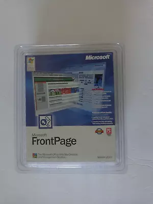 Microsoft Front Page 2002 For Windows Web Site Software • $129.99