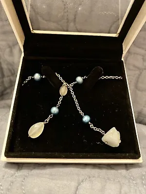 Genuine Pandora ‘Holy Grail’ Teal Pearl Necklace Very RARE HTF Boxed • £250