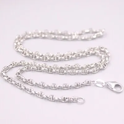 Au750 Real 18K White Gold Necklace 2.8mmW Women's Anchor Chain 16.9inchL Gift • $491.04