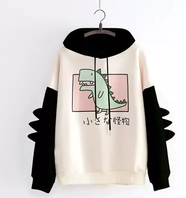 £11.57 • Buy Teen Dinosaur Hoodies Tops Jumper Pullover Jacket Coat Unisex Hooded Sweatshirt 
