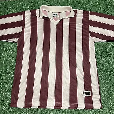 Vintage 90's Cyrk Sport Jersey White Red Striped Size Large Made In USA • $22