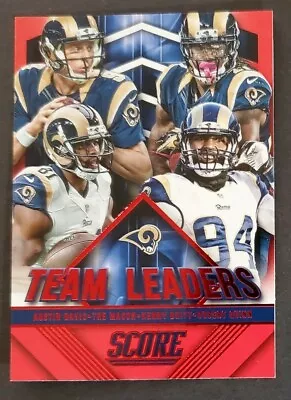 2015 Score #32 RAMS Davis/Mason/Britt/Quinn TEAM LEADERS Red Parallel Card NM/MT • $1.49