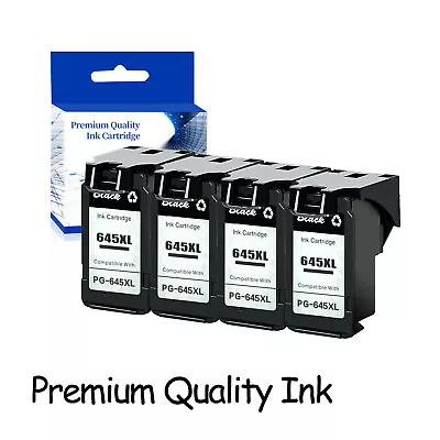 4PK 645XL 645 XL Black Ink Cartridge Compatible For Canon PIXMA IP2820 MG2924  • $131.87