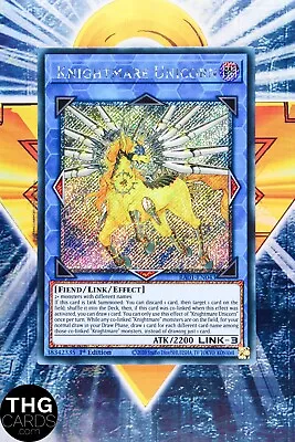 Knightmare Unicorn RA01-EN043 1st Edition Platinum Secret Rare Yugioh Card • £5.79