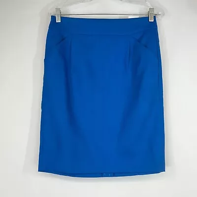 J. Crew - Women's Size 4 - Blue Pencil Skirt W/ Pockets • $22.95