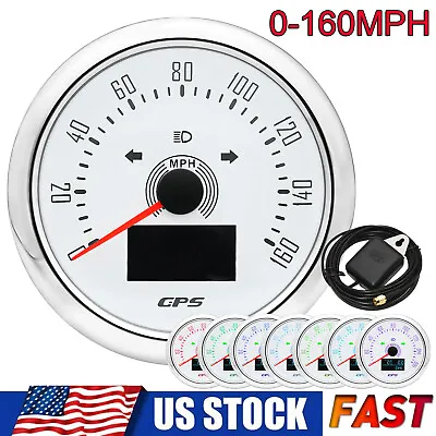 85mm Boat GPS Speedometer 0-160MPH Odometer Gauge With Trip COG For Car Truck US • $45.29