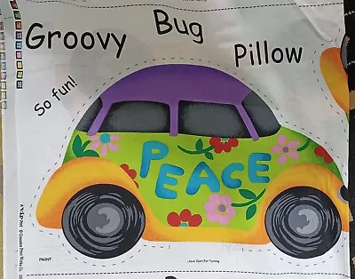 RARE Groovy Bug Volkswagon  Pillow Panel  Sew Easy VIP • $9.99