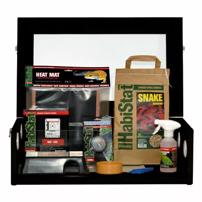 £159.99 • Buy HabiStat Hatchling Snake Complete Starter Kit Black Terrainium