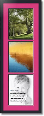 ArtToFrames Collage Mat Picture Photo Frame 3 8x10  Openings In Satin Black 139 • $58.07