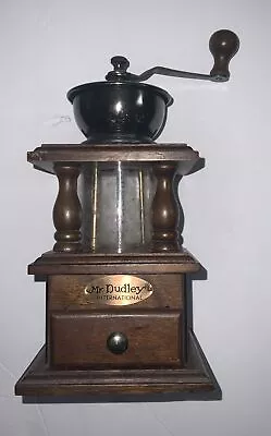 Vintage Mr. Dudley International Coffee Grinder Hand Crank Wood  • $19