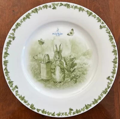 World Of Beatrix Potter Green Ivy Peter Rabbit 10.5  Dinner Plate New! • $16.97