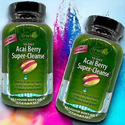 CLEARANCE 2 PACK 10 Day ACAI BERRY Super Colon Liver Cleanse Weight Loss Softgel • $24.99