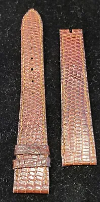 Vintage Le Must De Cartier Watch Strap Band Brown Snake Skin Leather • $199.99