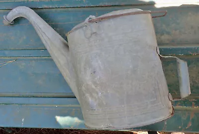 Vintage Galvanized Metal 1950s Service Station Radiator Fill Can Garden Planter • $65