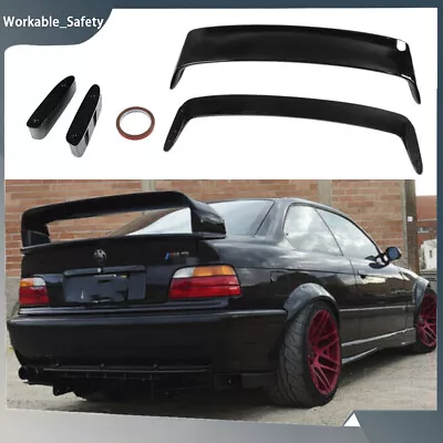 Rear Trunk Spoiler Wing For 1992-1998 BMW 3 Series E36 M3 HIGH Style Gloss Black • $126.30