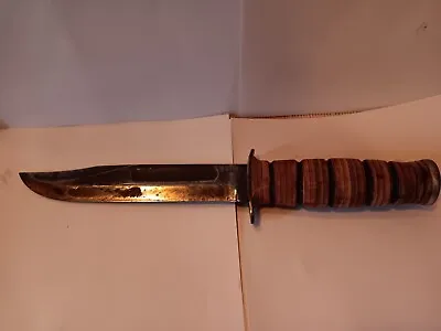 Ww2 Usmc Ka Bar Fighting Knife And Sheath • $125