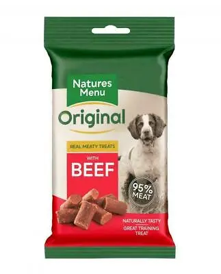 Natures Menu Natural Dog Puppy Training Treats 95% Meat Beef 60g X 12 (1 Box) • £25.99