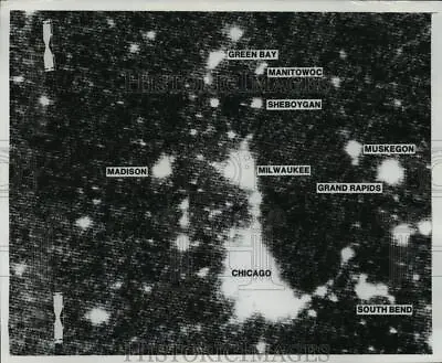 1977 Press Photo Air Force Weather Satellite Photo Of Southern Lake Michigan • $15.99
