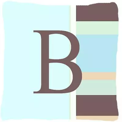 Carolines Treasures CJ1003-BPW1414 Letter B Initial Monogram - Blue Stripes I... • $33.27