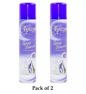 Charm Spray Starch And Easy Iron 330ml Each (Pack Of 2) • £9.99