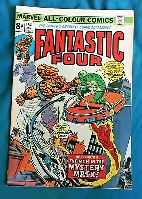 £4.99 • Buy Free P & P; Fantastic Four #154 (Jan 1975): The Dreaded Deadline Doom Strikes!