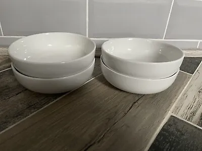 4x Jamie Oliver Queens Plain White 5.75” Cereal Soup Bowls Dishes Excellent Cond • £31.99