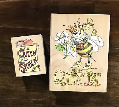 *The Queen Bee*& *The Queen Has Spoken* Rubber Stamps By All Night Media H3 • $6.95