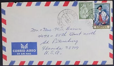 MayfairStamps Spain 1971 Malaga To St. Petersburg FL Air Mail Cover Aaj_39089 • $1