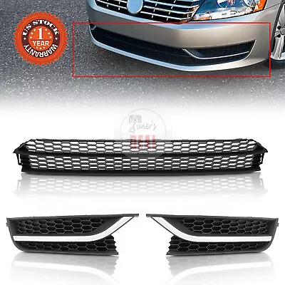 Fit 2012-2015 Volkswagen VW Passat Front Lower Grille & Fog Light Covers Bezel • $49.99