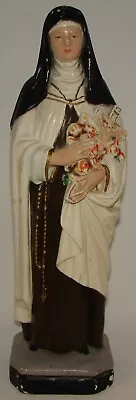 Vintage ST THERESE Of Lisieux Plaster 21” Statue • $200