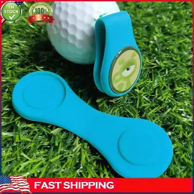 Silicone Golf Hat Clip Folding Mini Ball Mark Clips Golf Supplies (Light Blue) • $6.79