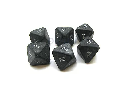 Opaque Black-Gray Chessex 8-Sided D4 Die Numbered 1-4 Twice 6 Dice • $6.99