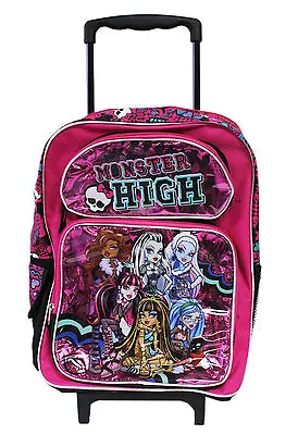 Monster High Large 16  Rolling Backpack For Kids - BRAND NEW - Licensed Product • $49.99