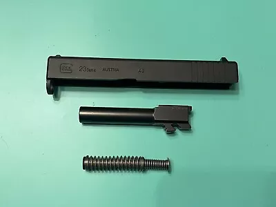 Used Oem Glock 23 Gen 4 Complete Slide Barrel Guide Rod Black Finish .40 Cal • $249.99