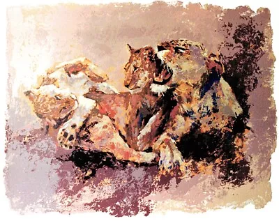 LIONESS & CUBS - Mint Serigraph S/n By Mark King • $359