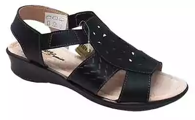 Womens Orthopaedic Diabetic Leather Ladies Gladiator Sandals Summer Shoes Size 6 • £12.98